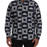Dolce & Gabbana Sinine vabaaja särk DG Crown Logo