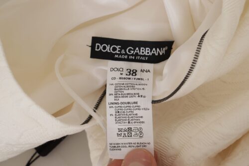 Dolce & Gabbana valge midi lillemustriga liibuv kleit