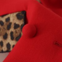 Dolce & Gabbana Punane leopardimustriga trenšmantel SARTORIA ITALIANA
