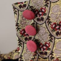 Dolce & Gabbana Pruunid leopardimustriga kõrge vöökohaga püksid SARTORIA ITALIANA