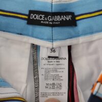 Dolce & Gabbana mitmevärvilised triibulised kõrge vöökohaga püksid