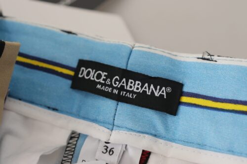 Dolce & Gabbana mitmevärvilised triibulised kõrge vöökohaga püksid