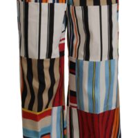 Dolce & Gabbana mitmevärvilised triibulised kõrge vöökohaga püksid