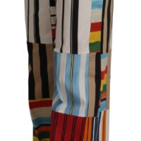 Dolce & Gabbana mitmevärvilised triibulised kõrge vöökohaga püksid