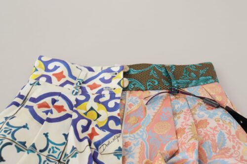 2849732.jpg Dolce & Gabbana mitmevärvilised kõrge vöökohaga hot pants lühikesed püksid