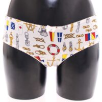 Dolce & Gabbana Valge meremehe mustriga rinnahoidja ja aluspükste komplekt