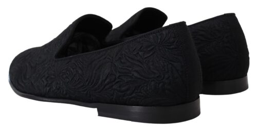 2985718.jpg Dolce & Gabbana Mustad lillelised žakaarkangast loafrid