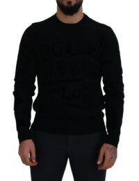 Dolce & Gabbana Must logomustriga crewneck pullover-kampsun