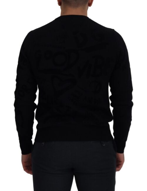 2986044.jpg Dolce & Gabbana Must logomustriga crewneck pullover-kampsun