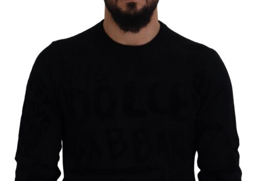 2986045.jpg Dolce & Gabbana Must logomustriga crewneck pullover-kampsun