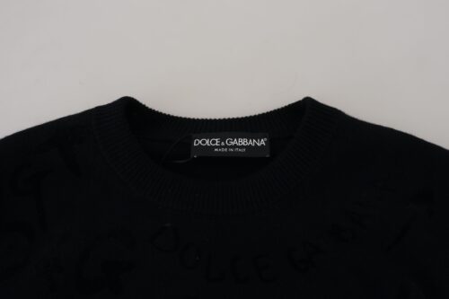2986047.jpg Dolce & Gabbana Must logomustriga crewneck pullover-kampsun