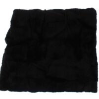 306447.jpg Dolce & Gabbana Black Weasel Fur Crochet Hood Scarf Hat