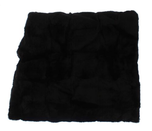 306447.jpg Dolce & Gabbana Black Weasel Fur Crochet Hood Scarf Hat