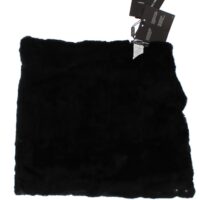 306449.jpg Dolce & Gabbana Black Weasel Fur Crochet Hood Scarf Hat
