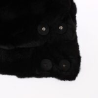 306450.jpg Dolce & Gabbana Black Weasel Fur Crochet Hood Scarf Hat