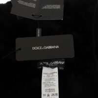 306451.jpg Dolce & Gabbana Black Weasel Fur Crochet Hood Scarf Hat