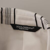 Dolce & Gabbana Valge triibuline ühe nööbireaga bleiser