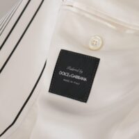 Dolce & Gabbana Valge triibuline ühe nööbireaga bleiser