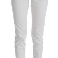 Cavalli valged slim fit teksad