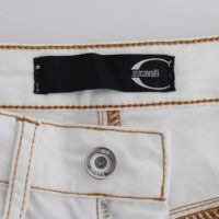 Cavalli valged slim fit teksad