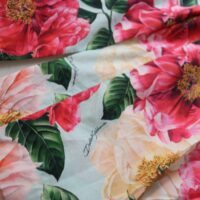 Dolce & Gabbana Multicolor Flora kõrge vöökohaga lühendatud püksid