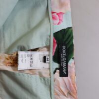 Dolce & Gabbana Multicolor Flora kõrge vöökohaga lühendatud püksid