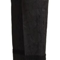 Dolce & Gabbana Mustad brokaat lühendatud kõrge vöökohaga püksid