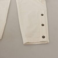 Dolce & Gabbana valged kõrge vöökohaga kitseneva lõikega naiste püksid