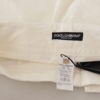 Dolce & Gabbana valged kõrge vöökohaga kitseneva lõikega naiste püksid