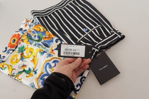 Dolce & Gabbana Mitmevärvilised triibulised Majolica bermuudapüksid