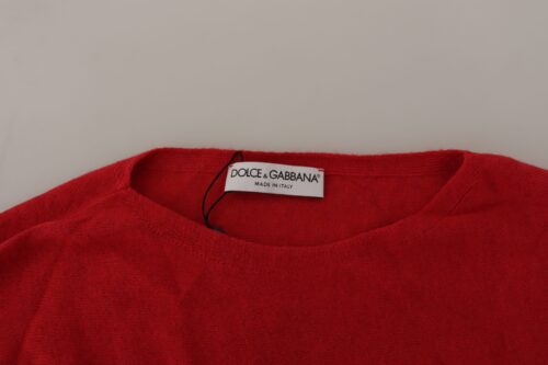 3663567.jpg Dolce & Gabbana punane ümara kaelusega pullover-kampsun