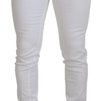 Dolce & Gabbana White Slim Skinny Stretch Cotton Denim Jeans