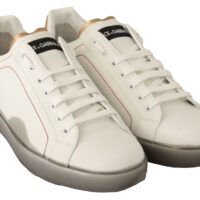 Dolce & Gabbana White Gold Low Top Sneakers