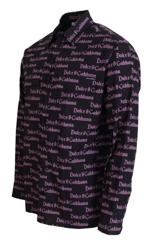 Untitled design - 6 Dolce & Gabbana must-lilla logoga slim-fit pidulik särk