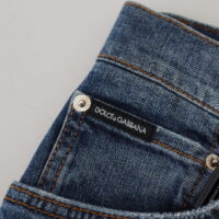 4052776.jpg Dolce & Gabbana sinised skinny teksapüksid ruudulise tagapaneeliga