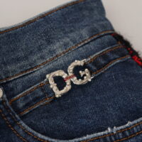 4052777.jpg Dolce & Gabbana sinised skinny teksapüksid ruudulise tagapaneeliga