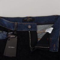 Dolce & Gabbana mustad skinny teksad Floral Lace Front