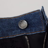 Dolce & Gabbana mustad skinny teksad Floral Lace Front