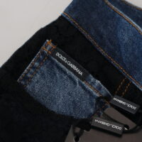 Dolce & Gabbana mustad skinny teksad Floral Lace Front