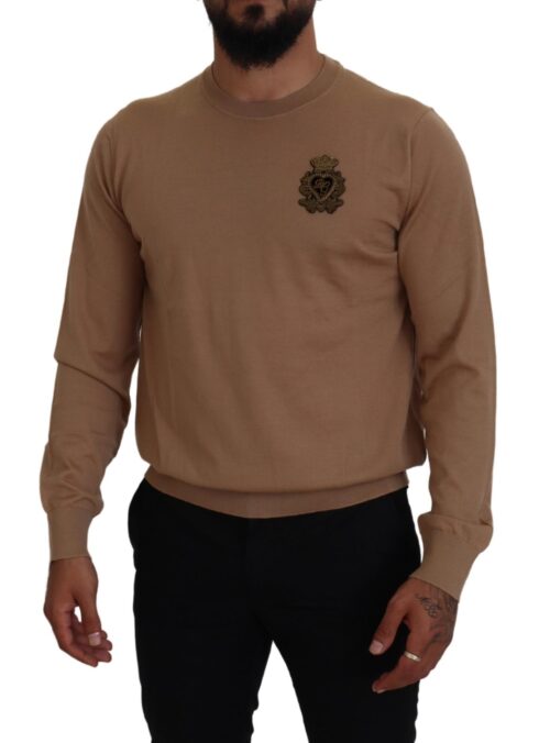 4120292.jpg Dolce & Gabbana beež pullover Crown Logo
