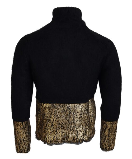 Dolce & Gabbana Must/kuldne kõrge kaelusega pullover-kampsun