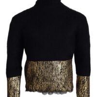 Dolce & Gabbana Must/kuldne kõrge kaelusega pullover-kampsun