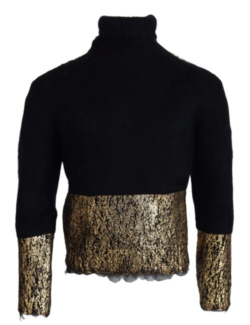 Dolce & Gabbana Must/kuldne kõrge kaelusega pullover-kampsun