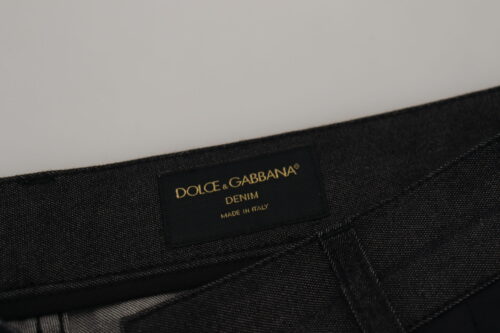 4121228.jpg Dolce & Gabbana Mustad bandaanamustriga püksid