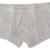 Dolce & Gabbana White Cotton Blend Regular Boxer Underwear