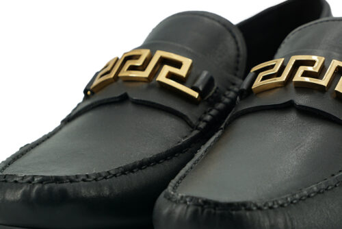 Versace Black Loafer Shoes