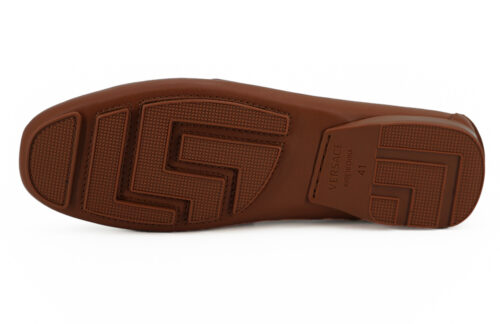 Versace Natural Brown loafrid Car Shoe DSU6014S