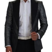 Dolce & Gabbana must-hõbedane slim fit pintsak