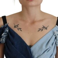 Dolce & Gabbana kahetooniline sinine patchwork minikleit