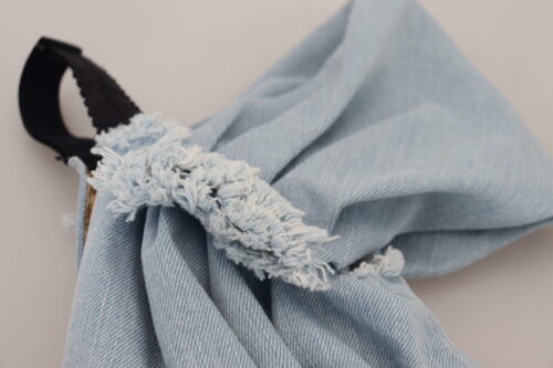 Dolce & Gabbana kahetooniline sinine patchwork minikleit